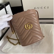 GG Marmont Mini Bucket Bag Nude Mid