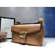 GG Marmont Medium Shoulder Bag Calfskin Caramel Mid