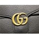 GG Marmont Medium Shoulder Bag Calfskin Black Mid