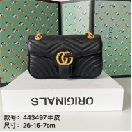 GG Marmont Small Shoulder Bag 443497 Black Mid