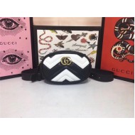 GG Marmont Belt Bag 476434 Black/White Mid