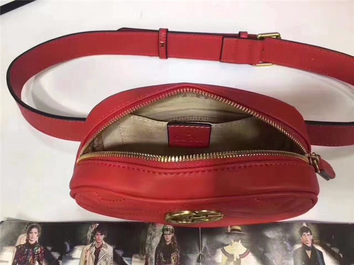 GG Marmont Belt Bag 476434 Red Mid