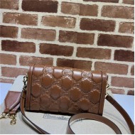 GG Matelassé leather small bag 724529 Brown High