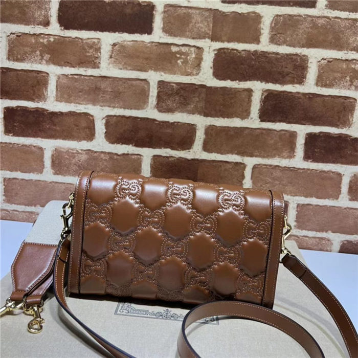 GG Matelassé leather small bag 724529 Brown High