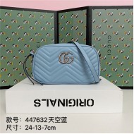 GG Marmont Small Shoulder Bag 447632 Blue Mid