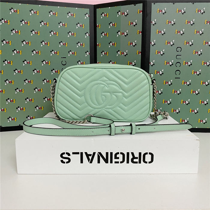 GG Marmont Small Shoulder Bag 447632 Lt-Green Mid