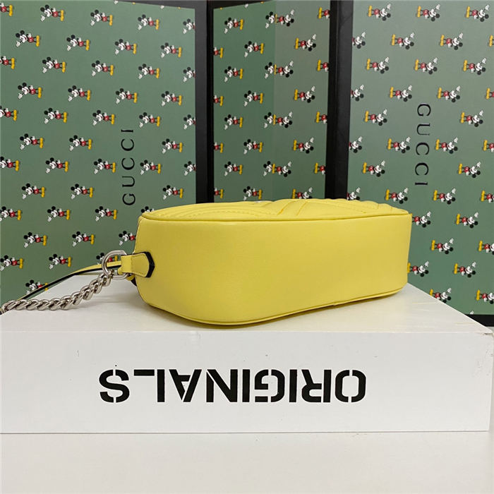 GG Marmont Small Shoulder Bag 447632 Yellow Mid