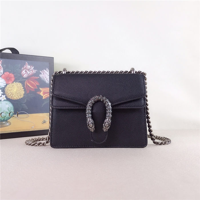 Dionysus mini shoulder bag calfskin Black Mid