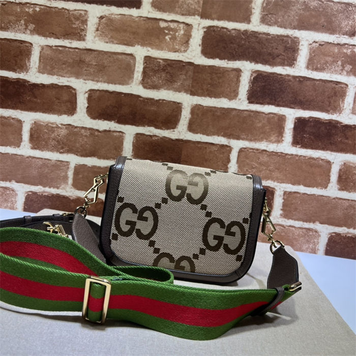 Gucci Horsebit 1955 mini bag 658574 Jumbo GG Beige High