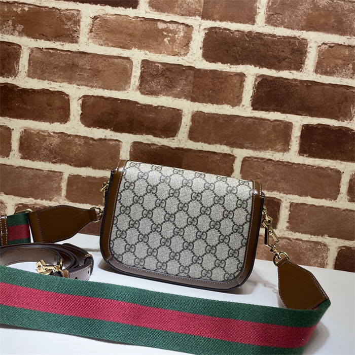 Gucci Horsebit 1955 mini bag 658574 GG Supreme canvas Brown High