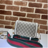 Gucci Horsebit 1955 mini bag 658574 GG Supreme canvas White High