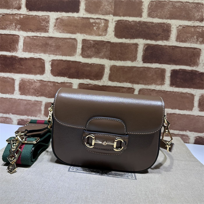 Gucci Horsebit 1955 mini bag 658574 Leather Brown High