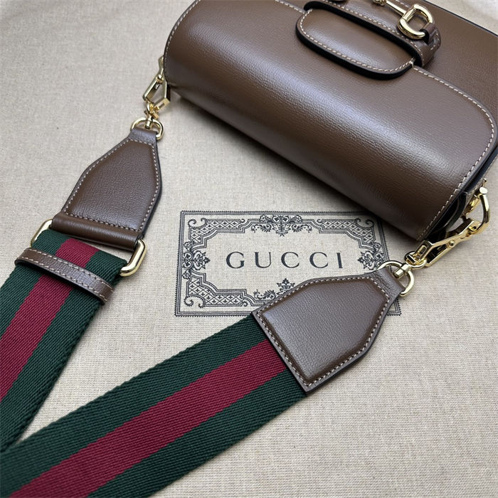 Gucci Horsebit 1955 mini bag 658574 Leather Brown High