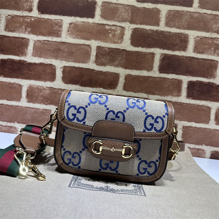 Gucci Horsebit 1955 mini bag 658574 Jumbo GG Beige High