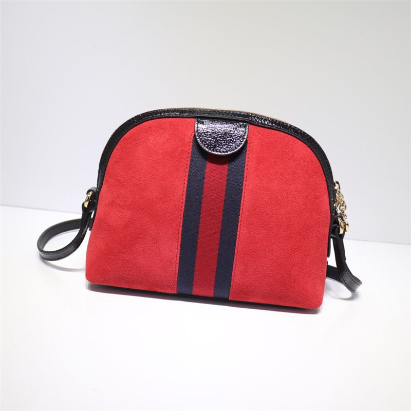 Ophidia small shoulder bag Suede Red high