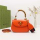 Gucci Bamboo 1947 small top handle bag Orange-Red Leather 675797 High