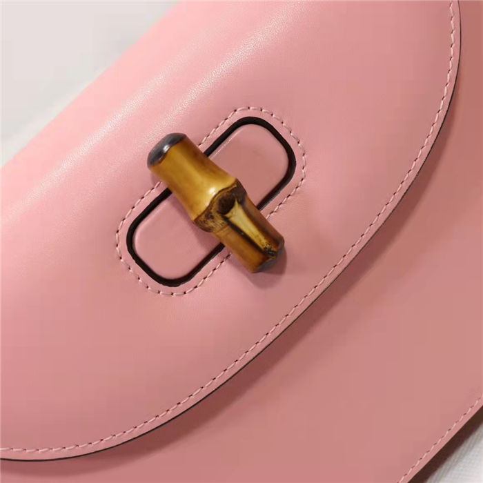 Gucci Bamboo 1947 small top handle bag Pink Leather 675797 High