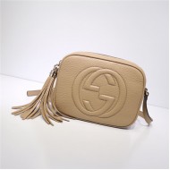 Gucci Soho Small Leather Disco Shoulder Bag 308364 Beige High