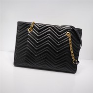 Gucci Marmont Zip Tote 524578 Leather Black High