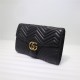 GG Marmont Clutch Leather Black 498079 High