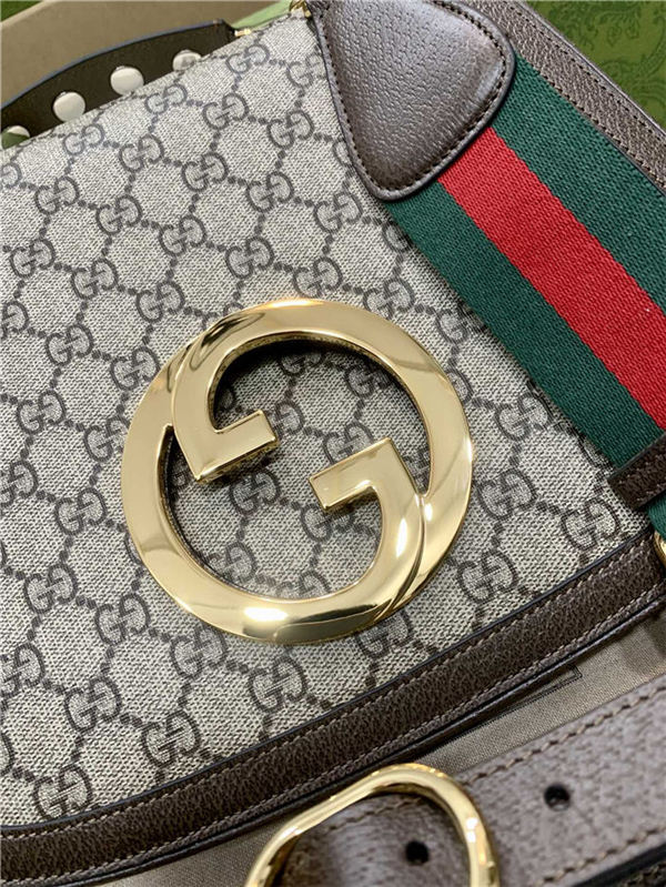 Gucci BLONDIE MEDIUM TOP HANDLE BAG 721172 GG Supreme canvas High