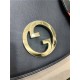 Gucci BLONDIE MEDIUM TOP HANDLE BAG 721172 Leather Black High