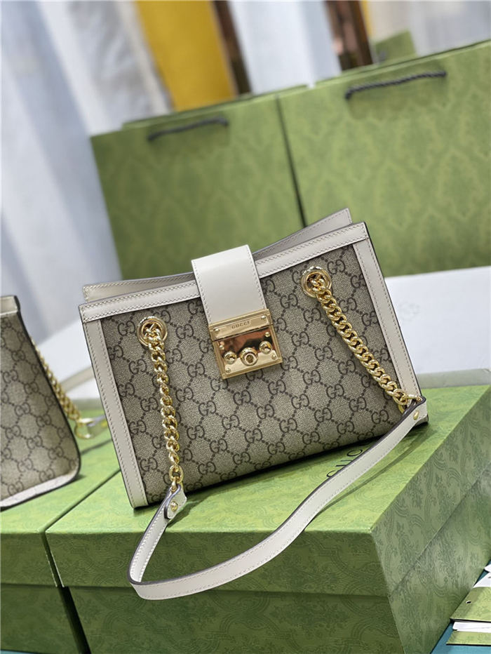 Gucci Padlock GG small shoulder bag 498156 White High