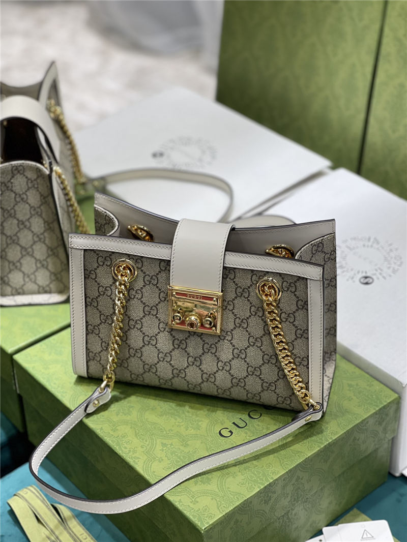 Gucci Padlock GG small shoulder bag 498156 White High