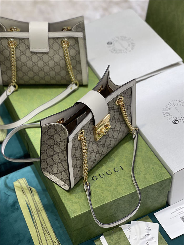 Gucci Padlock GG small shoulder bag 498156 White High