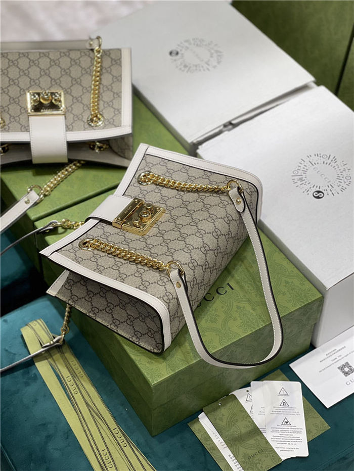 Gucci Padlock GG small shoulder bag 498156 White High