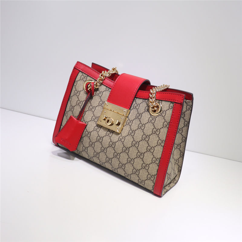 Gucci Padlock GG small shoulder bag 498156 Red High