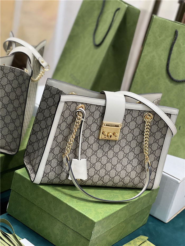 Gucci Padlock GG medium shoulder bag 479197 White High