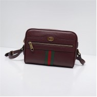 Ophidia GG mini bag 517350 Leather Burgundy High