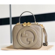 Gucci Blondie Top Handle bag Leather 744434 Taupe High