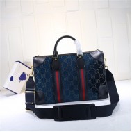 Gucci Soft GG Supreme Duffle Bag 459311 Blue Velvet High