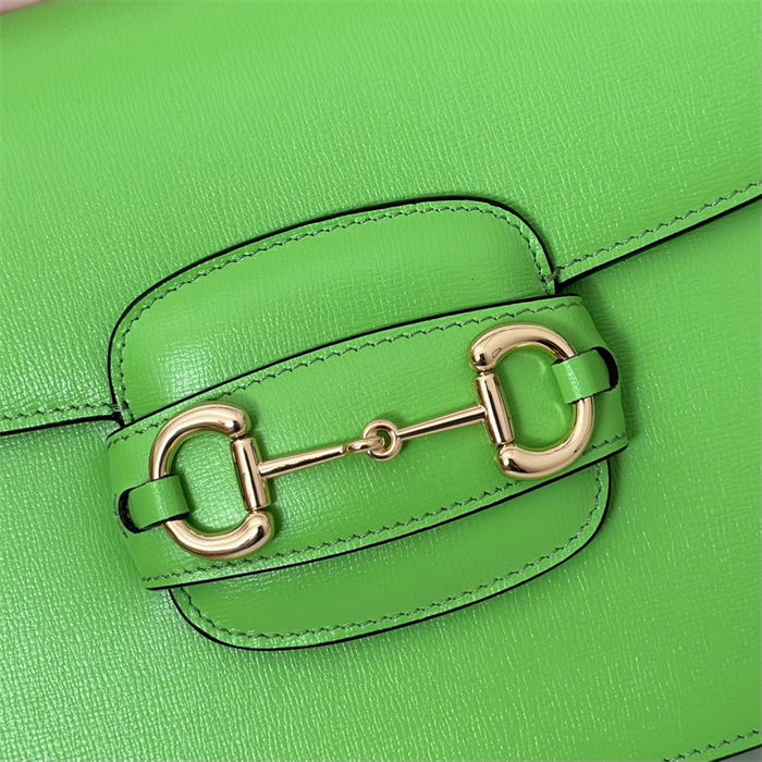 Gucci Horsebit 1955 shoulder bag 602204 Green leather High