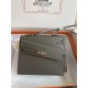 Hermes Kelly Sellier 25 Epsom WAX Grey High