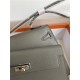 Hermes Kelly Sellier 25 Epsom WAX Grey High