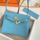 Hermes Kelly Danse 22cm Evercolor WAX Blue du Nord Gold Metal High