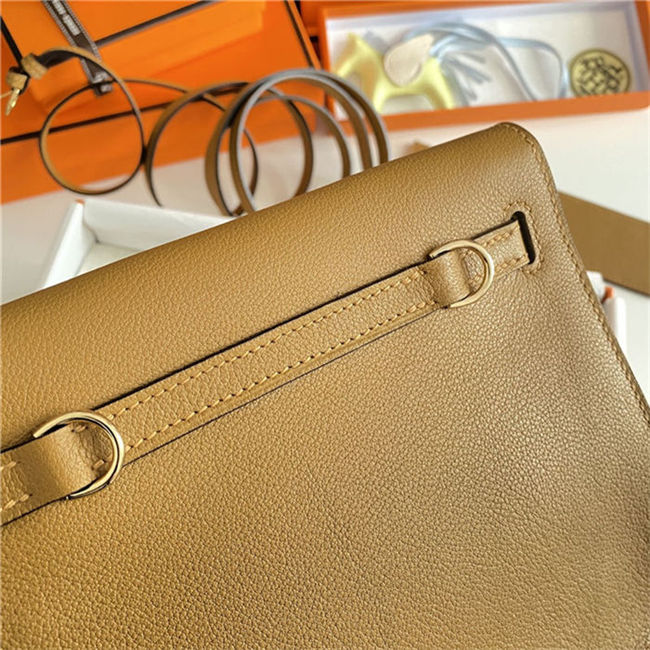 Hermes Kelly Danse 22cm Evercolor WAX Sesame Gold Metal High