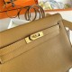 Hermes Kelly Danse 22cm Evercolor WAX Sesame Gold Metal High