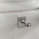 Hermes Kelly Danse 22cm Evercolor WAX Pearl Gray Silver Metal High