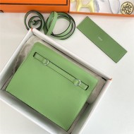 Hermes Kelly Danse 22cm Evercolor WAX Vert Criquet Silver Metal High