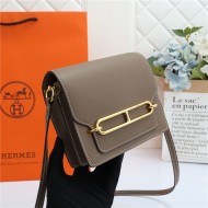 Hermes Roulis 19 bag Evercolor WAX Gold Metal Etoupe High