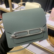 Hermes Roulis 19 bag Evercolor WAX Silver Metal Grey Green High