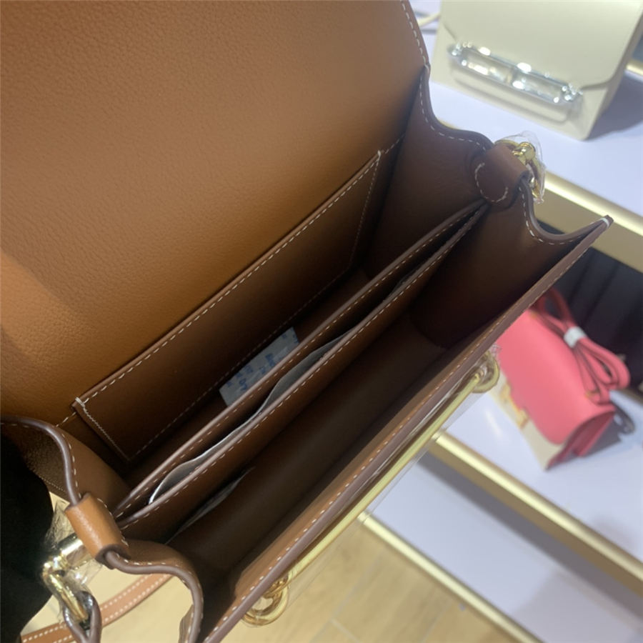 Hermes Roulis 19 bag Evercolor WAX Gold Metal Gold High