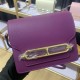 Hermes Roulis 19 bag Evercolor WAX Gold Metal Purple High