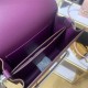 Hermes Roulis 19 bag Evercolor WAX Silver Metal Purple High