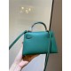 Hermes Kelly Mini II Bag Epsom Leather In Malachite CTN High