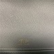 Hermes Kelly Pochette Bag Epsom Leather Silver/Gold Metal WAX High